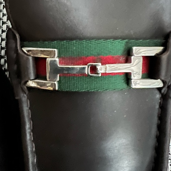 Men’s “GUCCI” Brown Leather Loafers - Picture 2 of 6